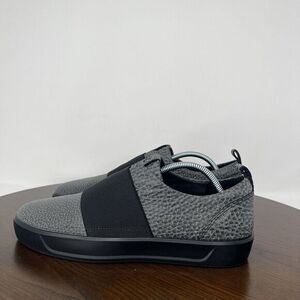 Ecco Soft 8 Band Shoes Women's‎ 39 / 8 Gray Leather Comfort Flats Sneakers